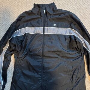 Fila Black and Gray Windbreaker Jacket